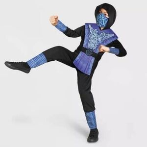 NWT Hyde & Eek Boutique Tsunami Ninja Kid's S M Black Blue Halloween Costume